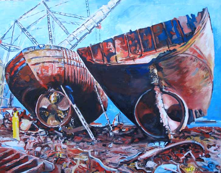 old rusty ships