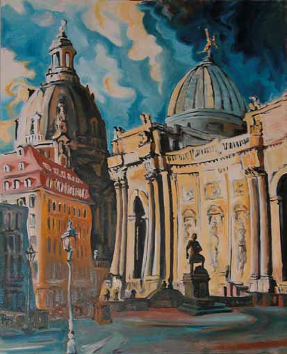 Kuppel der Frauenkirche und des Dresdner Kunstverein